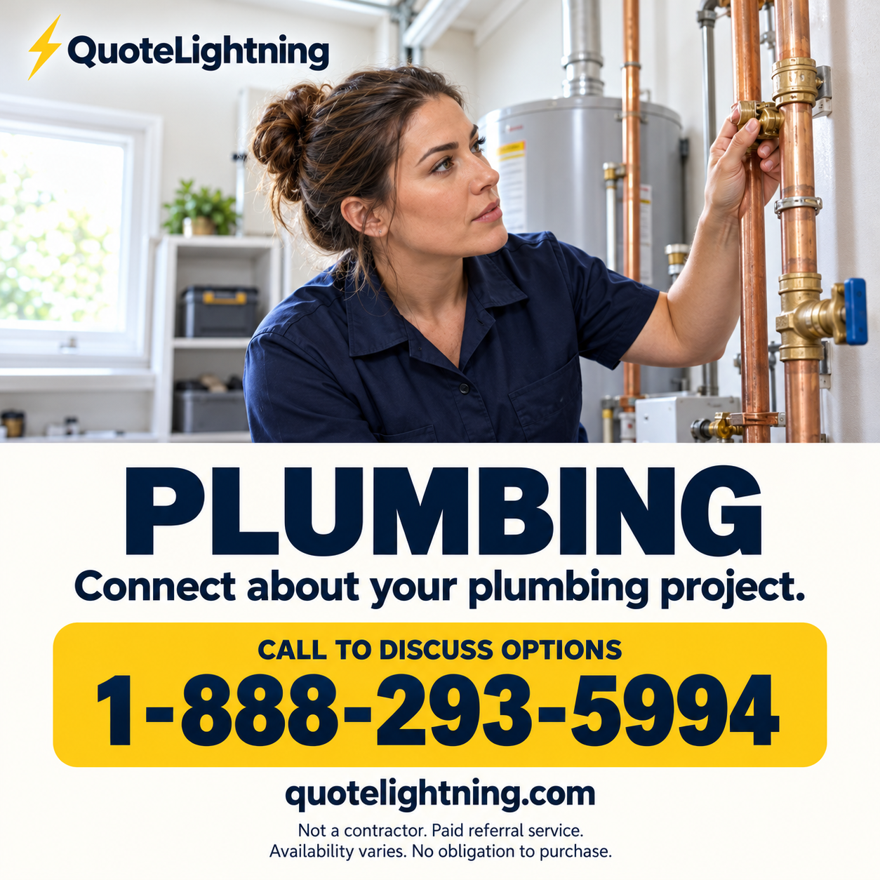 QuoteLightning Plumbing — call 1-888-293-5994
